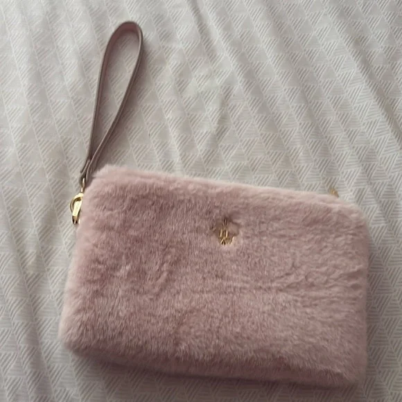 Nanette Lepore Fur Pink Clutch Wristlet - Picture 2 of 6